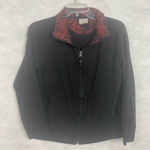 Danskin Now Vintage Womens L(12/14) Black Full Zip Activewear Jacket